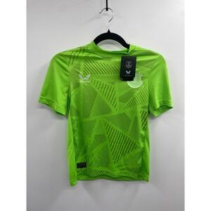 Castore Everton Home Goalkeeper Shirt Boys Medium Jasmine Green Short Sleeve NWT